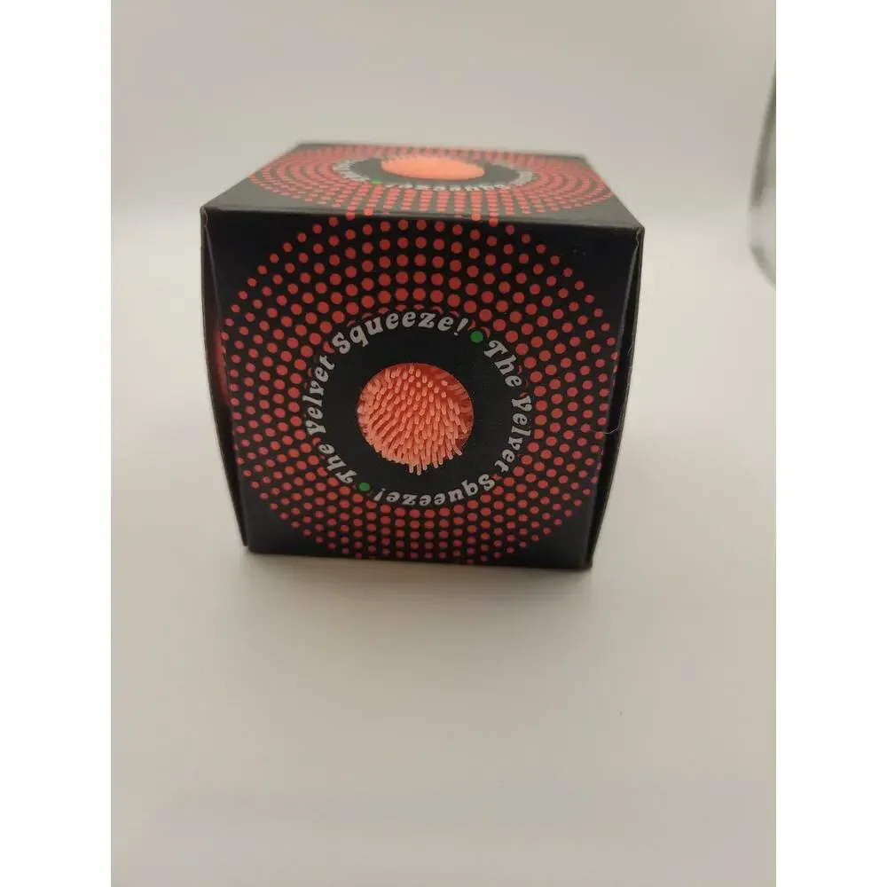 Needoh FUZZ BALL Flower Power Nee Doh Squish Stress Ball NEE-DOH Fuzzball Orange